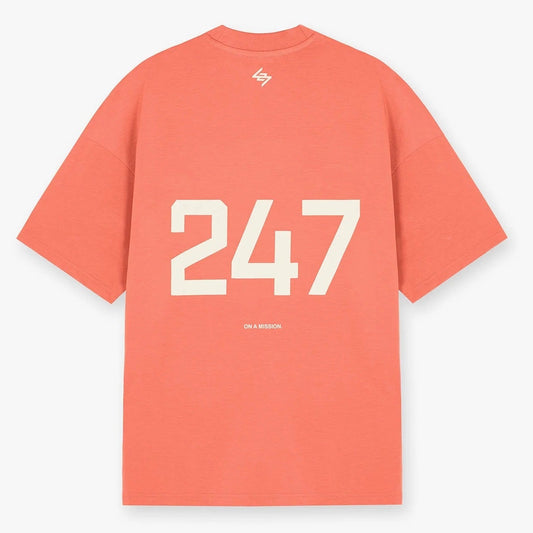 247 Represent Oversized Tee - Coral