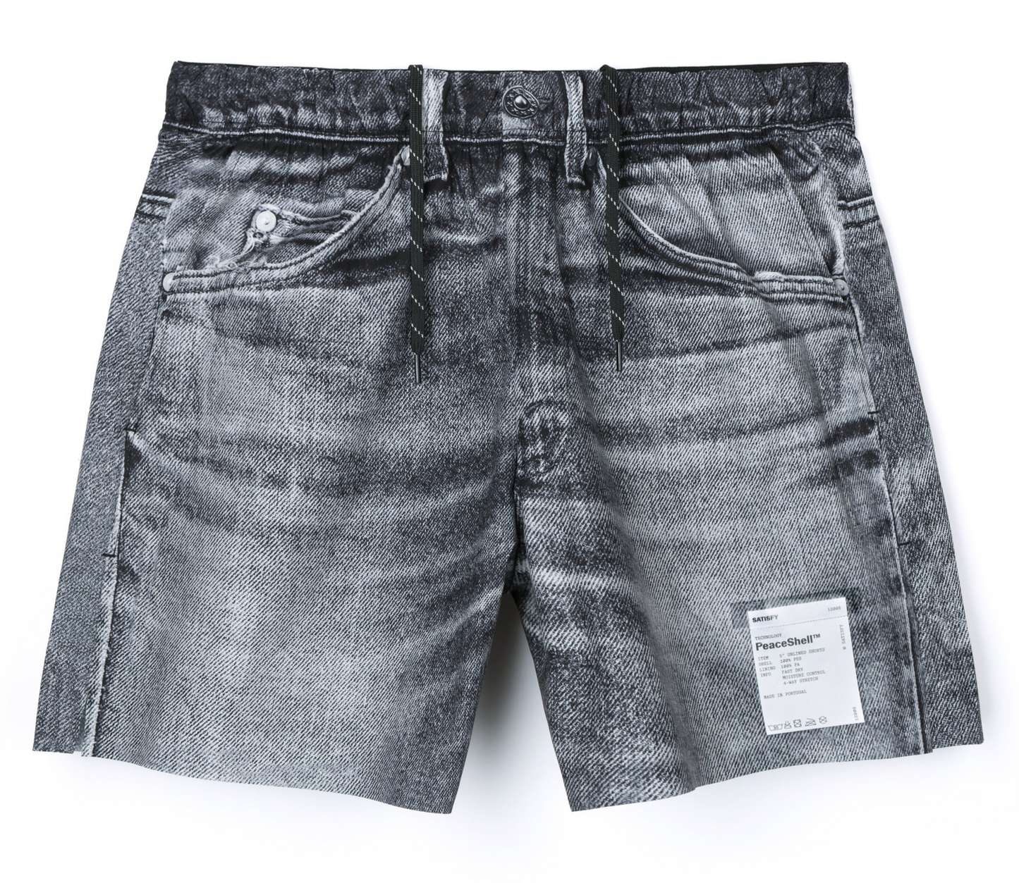 Peaceshell 5” Denim Shorts - Black
