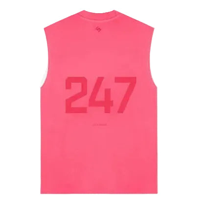 247 Represent Oversized Tank - Ultra Pink