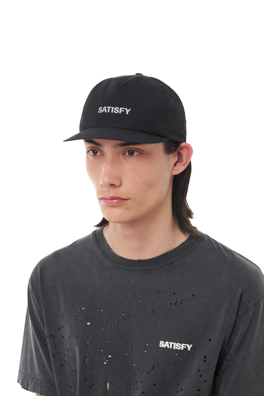 Satisfy Peaceshell 5 Panel Pinch Running Cap - Black