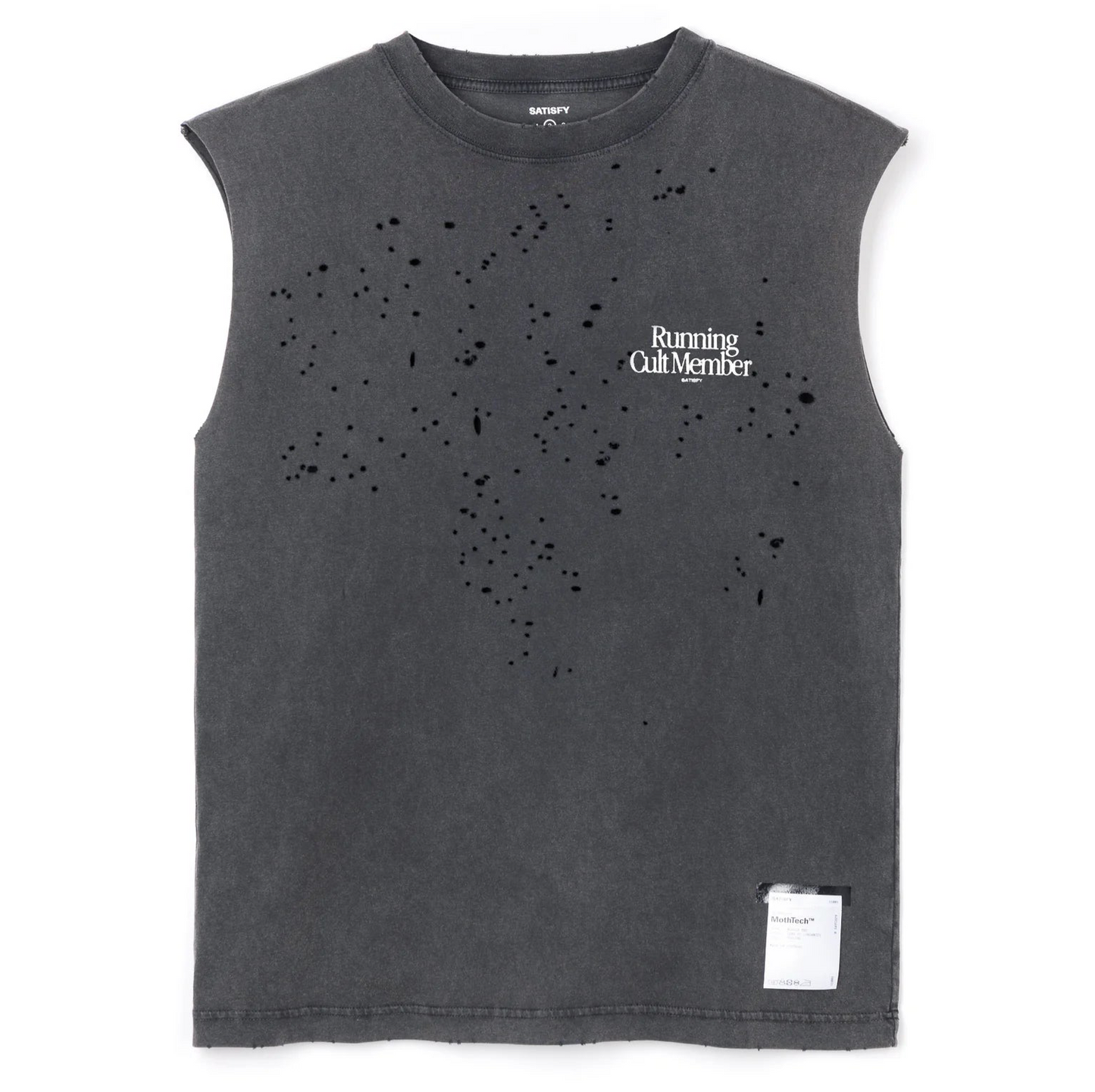 Satisfy Mothtech Tank Running Cult Member Aged Black