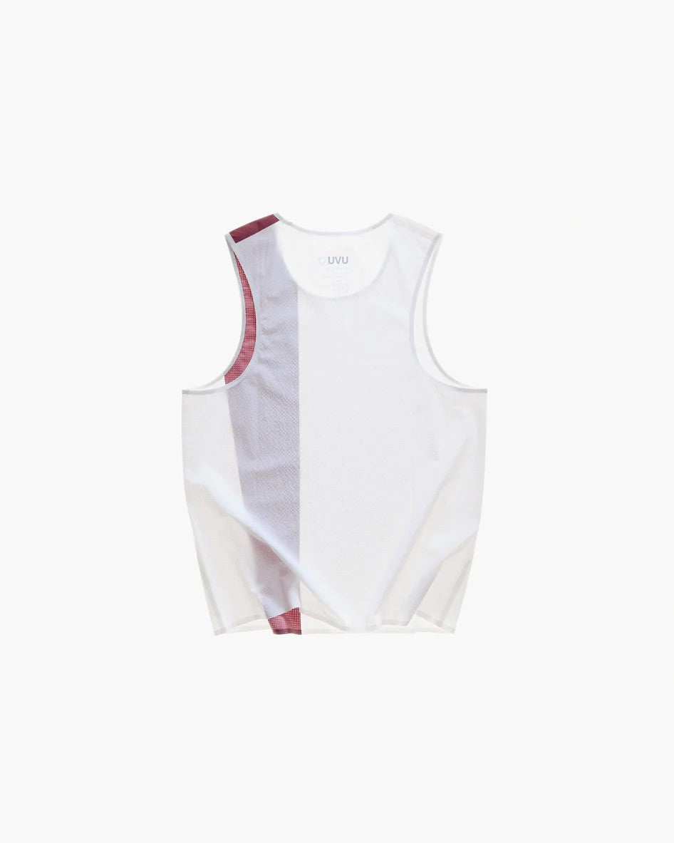 UVU Running Singlet - White / Brick