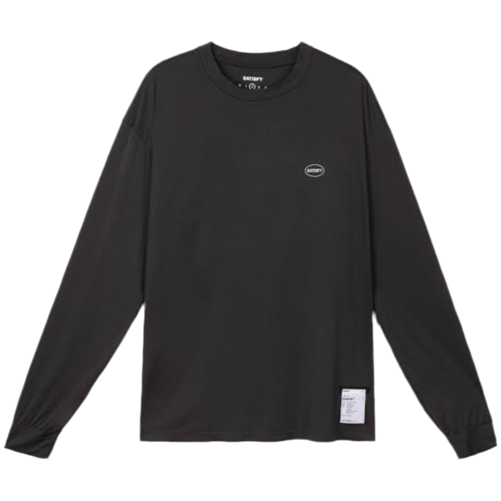 Satisfy Auralite Long Tee Circle Logo - Black