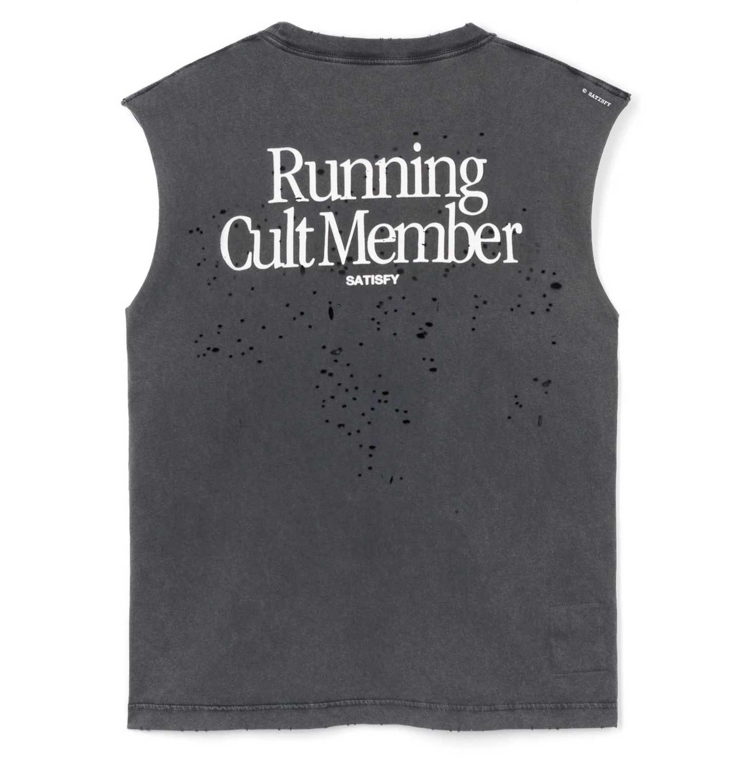 Satisfy Mothtech Tank Running Cult Member Aged Black