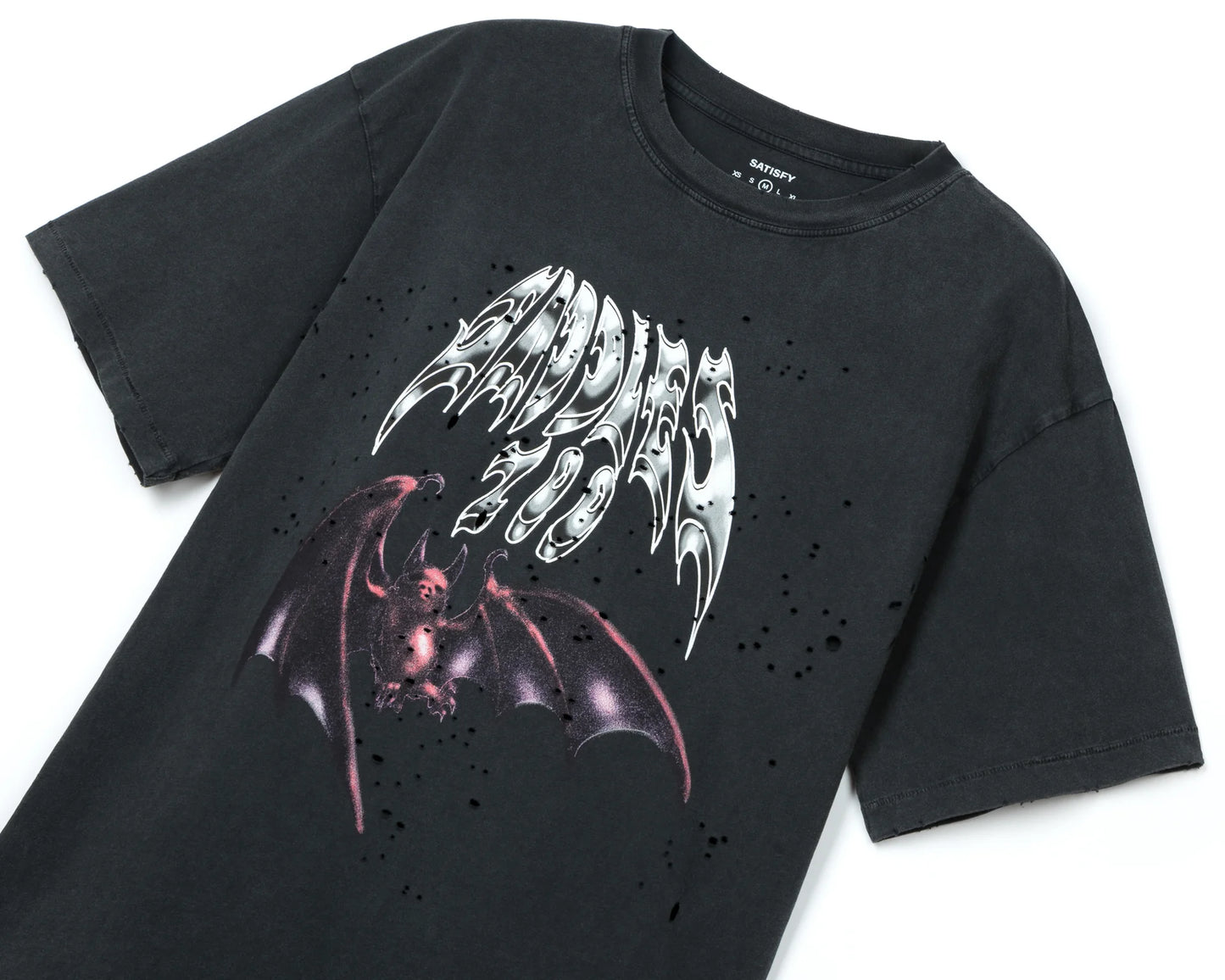 Satisfy Mothtech Tee Saddles 100 Aged Black