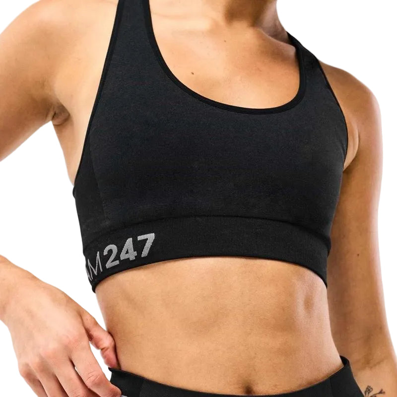 247 Represent Stride Seamless Bra - Black