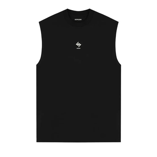 247 Represent Oversized Tank - Jet Black