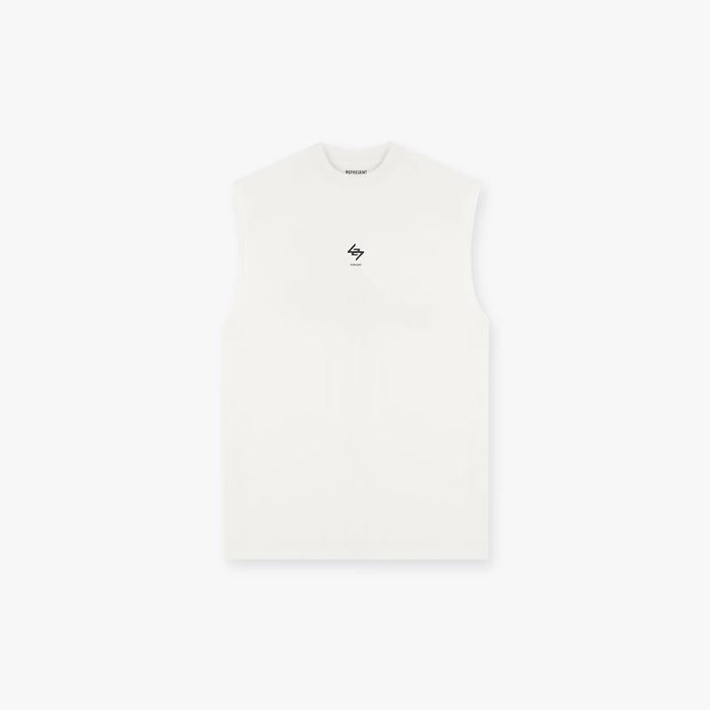 247 Represent Oversized Tank - Flat White
