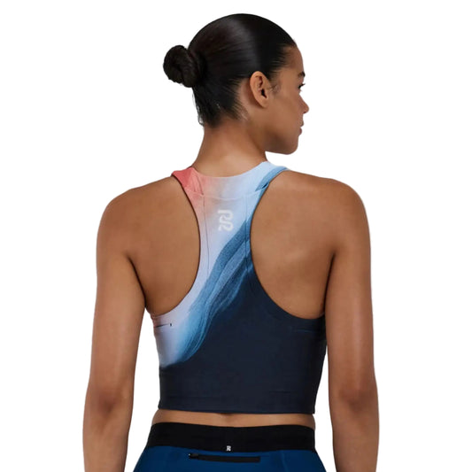 Bandit Stamina Crop Prt - Apricot Wave Print
