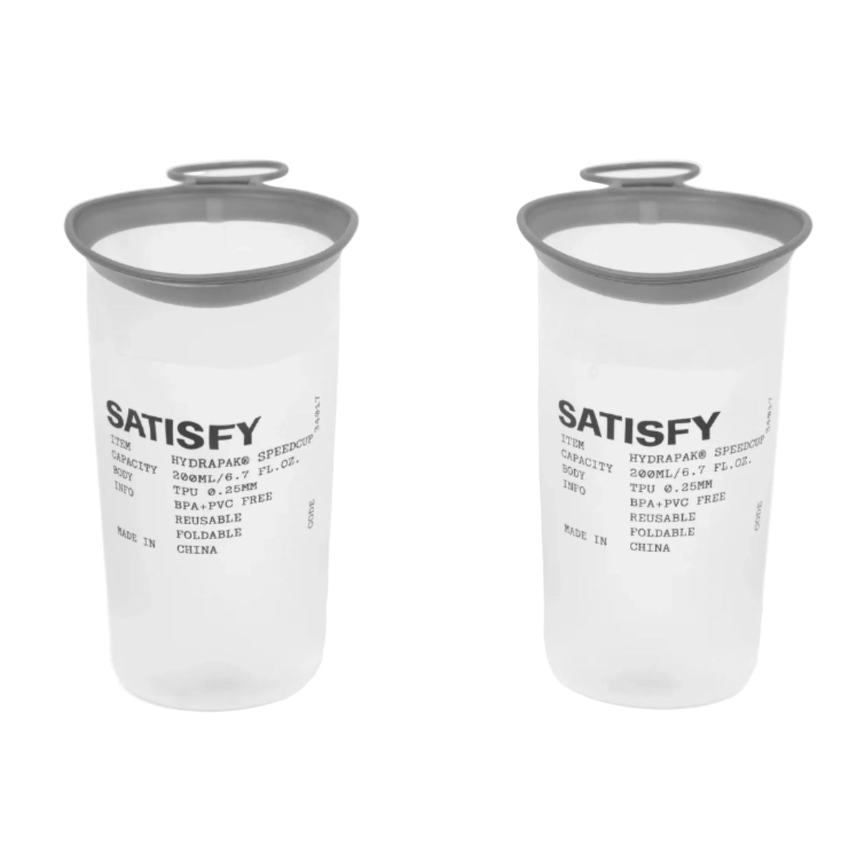Satisfy HydraPak SpeedCup 2Pack - Transparant
