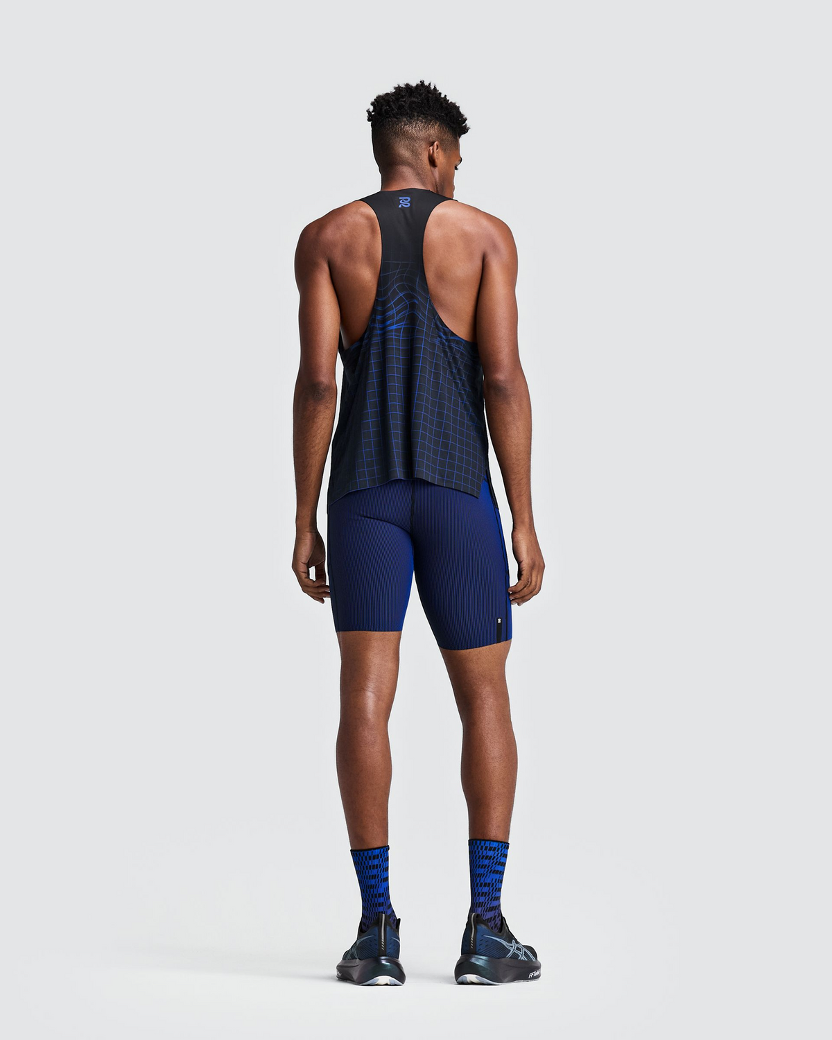 Bandit Men's Striped Cadence™ Half Tights - Black/Bauhaus Blue