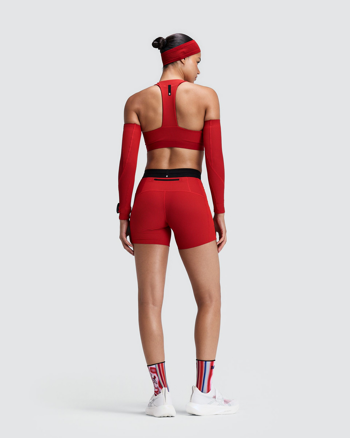 Bandit Women's Striped Cadence™ 5" Compression Shorts - Oxide Red/Signal Red