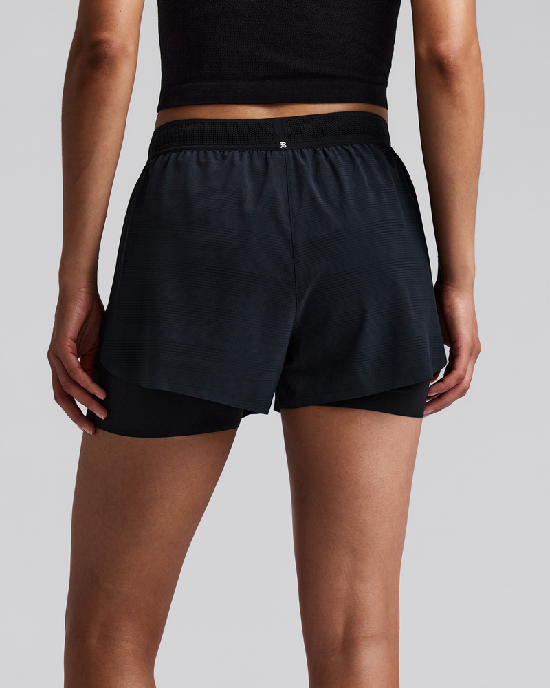 Bandit Women's CoolGrid™ 2in1 Run Shorts - Black