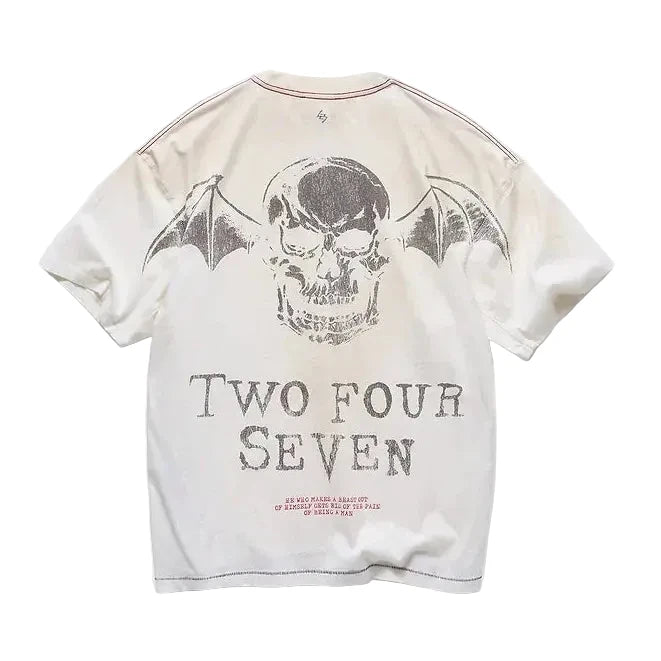 247 Represent Avenged Sevenfold Death Bat tee - Dirty White