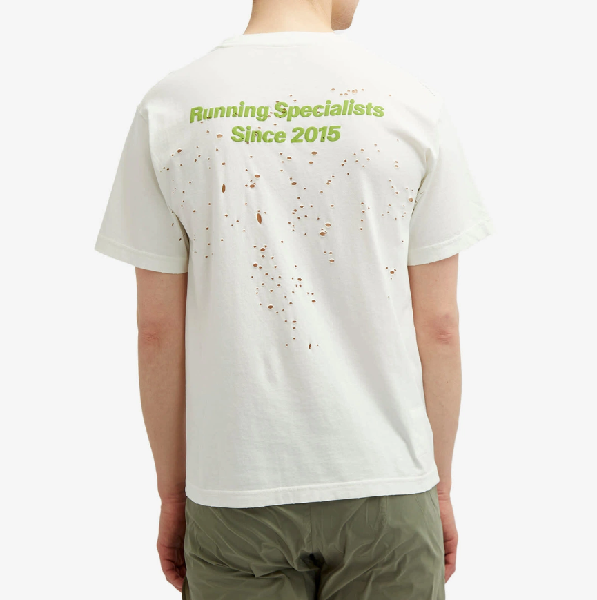 Satisfy MothTech Running Tee - Off White Green
