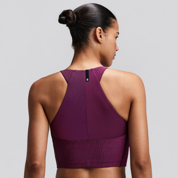 Bandit Women's Striped Cadence™ Zip Front Race Crop - Azalea