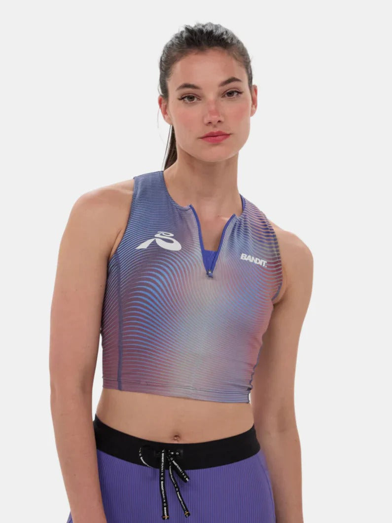 Bandit Ares Flex Zip Front Crop - Rust Multi