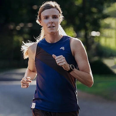 Tracksmith x JCrew Women's Cortlandt Tank - Dark Navy