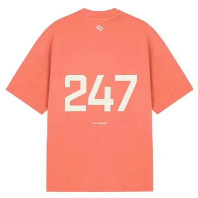 247 Represent Oversized Tee - Coral
