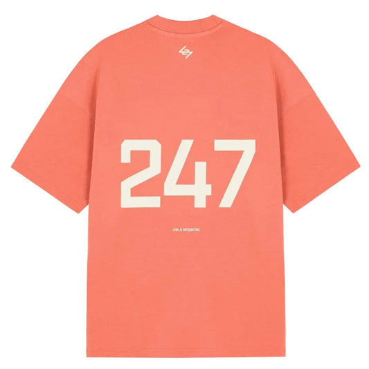 247 Oversized Tee - Coral
