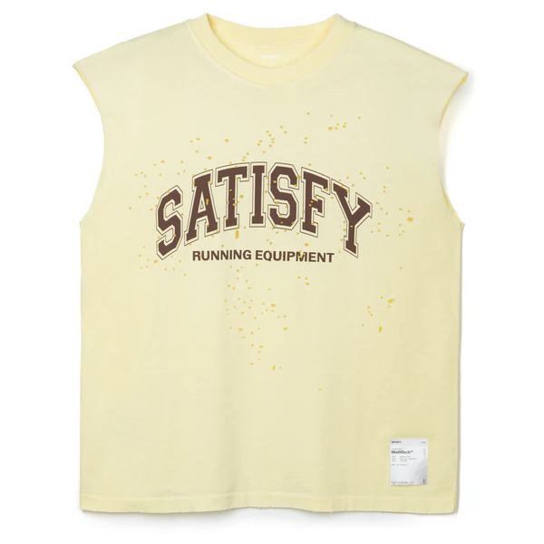 Satisfy Mothtech Muscle Tee Running Equipment - Aged Transparent Yellow