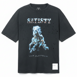 Satisfy Mothtech Tee Horse Wild & Free - Aged Black