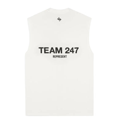 247 Represent Oversized Tank Team - Flat White