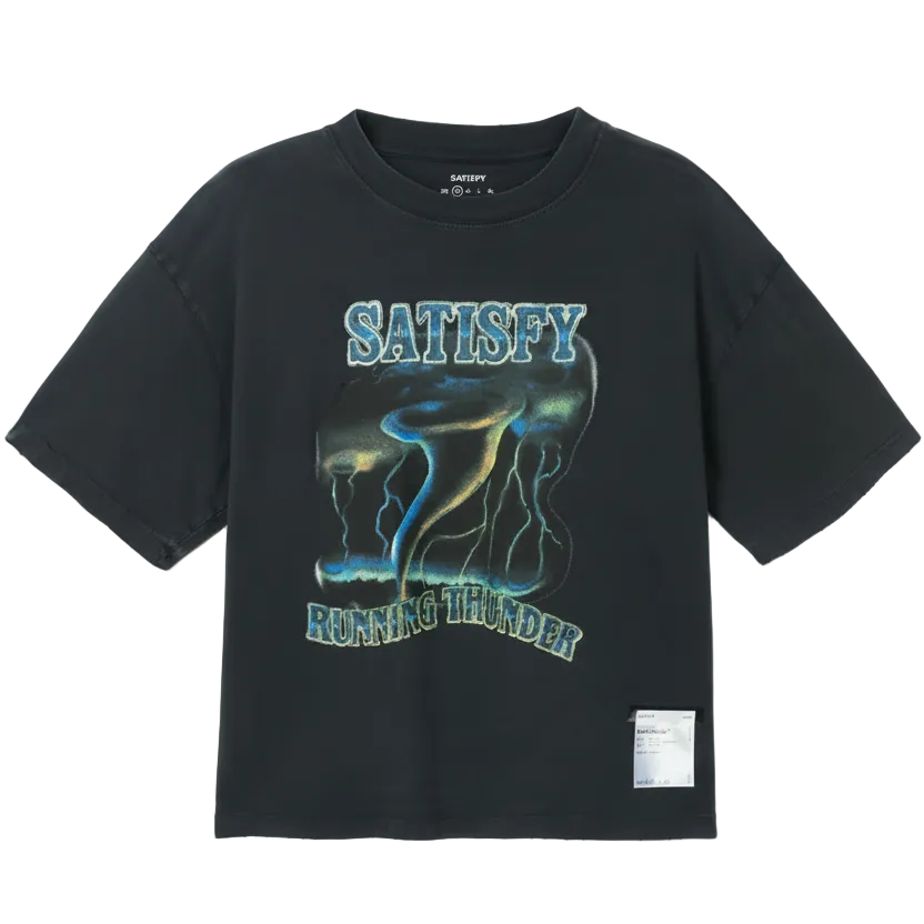Satisfy Mothtech Tee Running Thunder Women's - Aged Black