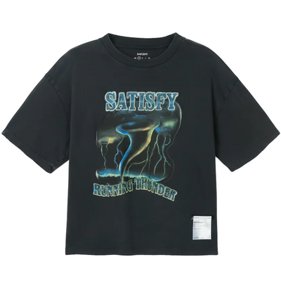 Satisfy Mothtech Women’s Tee Running Thunder - Aged Black
