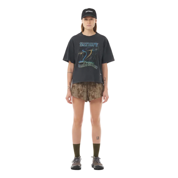 Satisfy Mothtech Women’s Tee Running Thunder - Aged Black