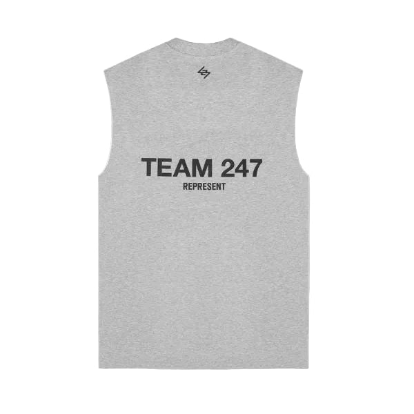 247 Represent Team Oversized Tank - Ash Grey