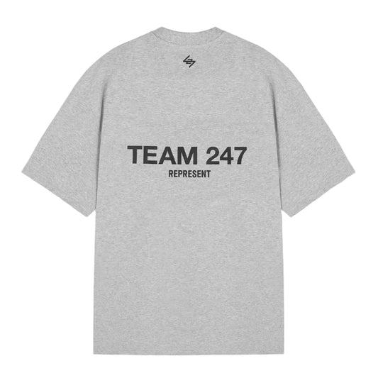 247 Represent Team Oversized Tee - Ash Grey
