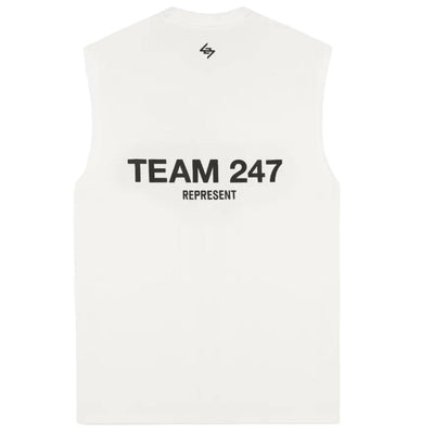 247 Represent Team Oversized Tank - Flat White