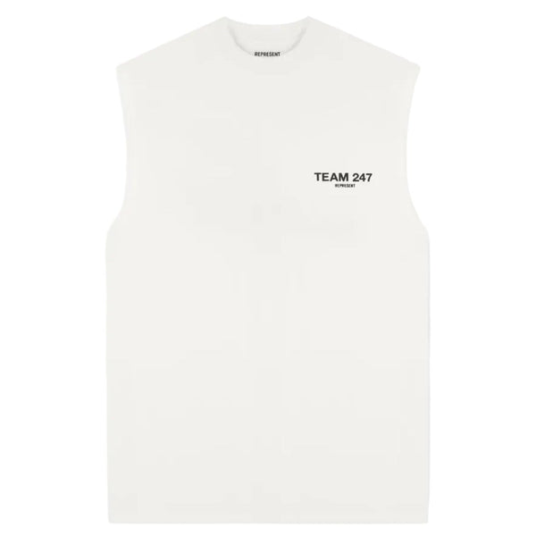 247 Represent Team Oversized Tank - Flat White