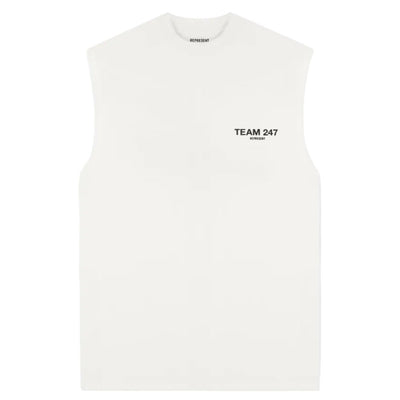 247 Represent Team Oversized Tank - Flat White