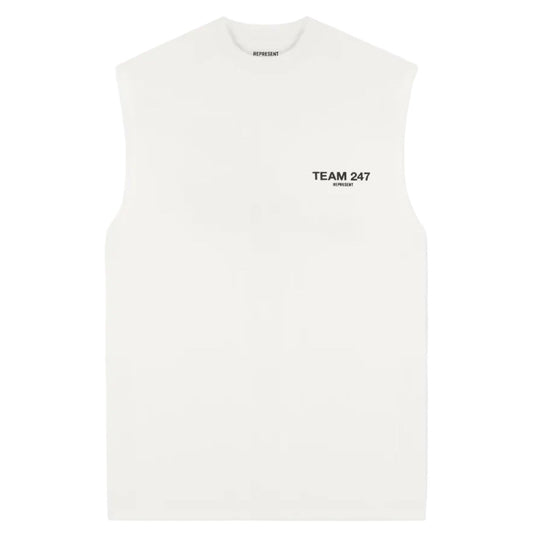 247 Represent Team Oversized Tank - Flat White