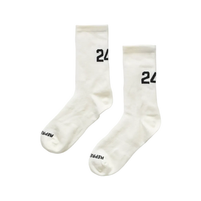 247 Represent Numbers Socks - Flat White