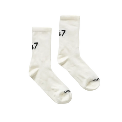 247 Represent Numbers Socks - Flat White