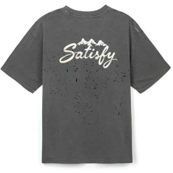 Satisfy Mothtech Tee Chamonix UTMB - Faded Black