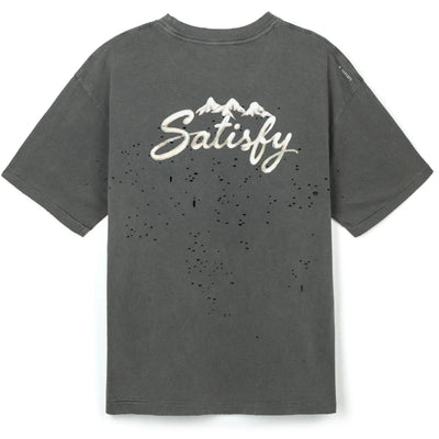Satisfy Mothtech Tee Chamonix UTMB - Faded Black