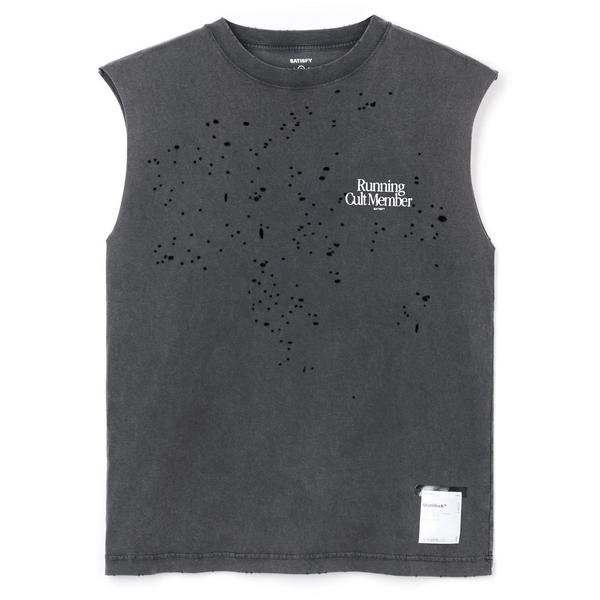 Satisfy Mothtech Tank Running Cult Member Aged Black