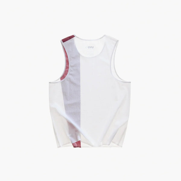 UVU Running Singlet - White / Brick