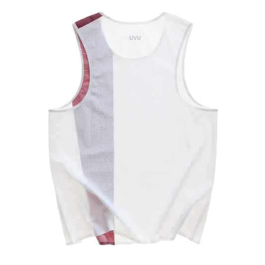 UVU Running Singlet - White / Brick
