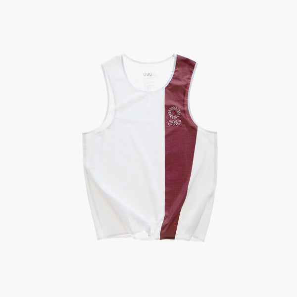 UVU Running Singlet - White / Brick