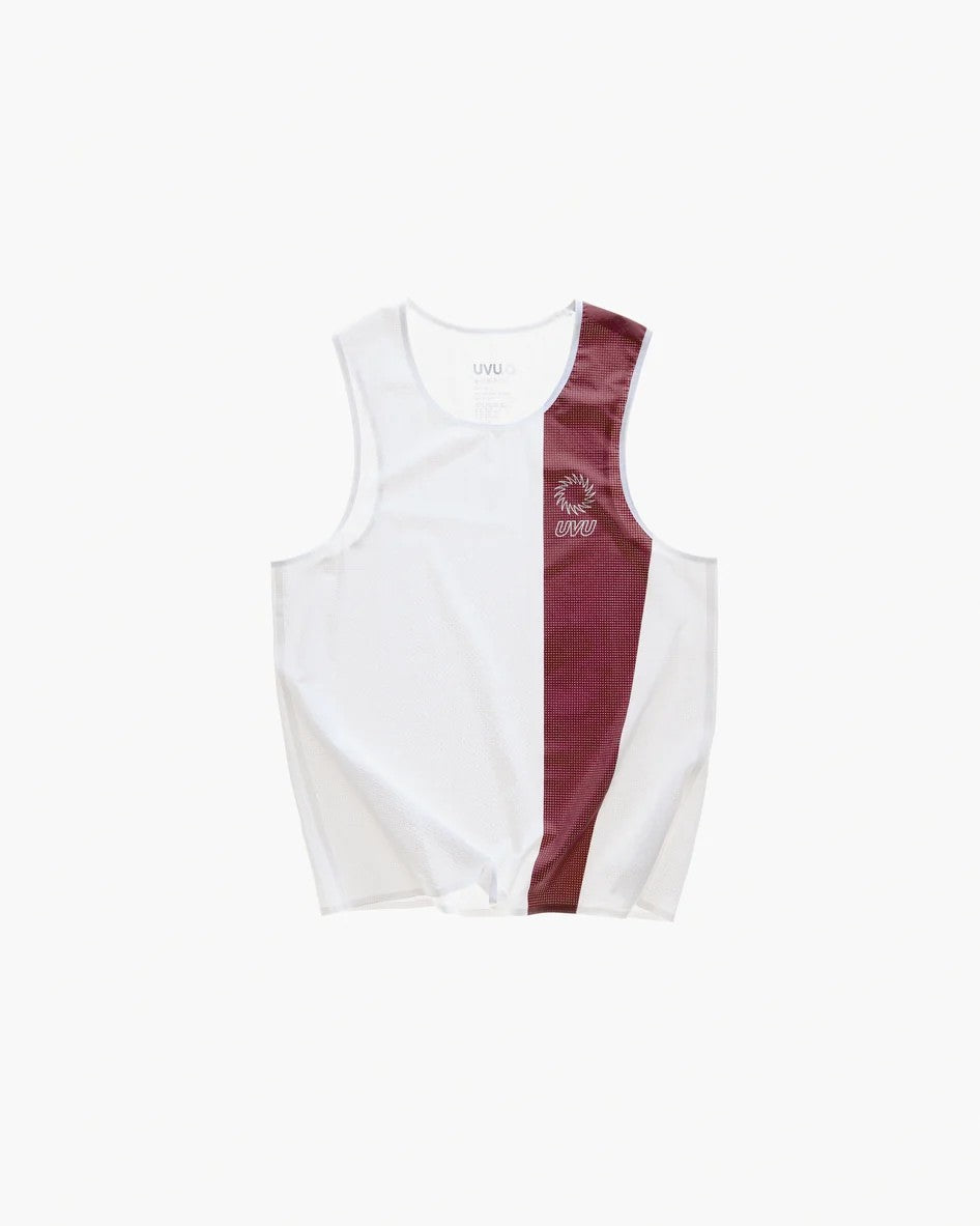 UVU Running Singlet - White / Brick