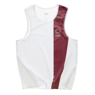 UVU Running Singlet - White / Brick