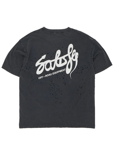 Satisfy Mothtech Tee Airbrush Eagle - Aged Black