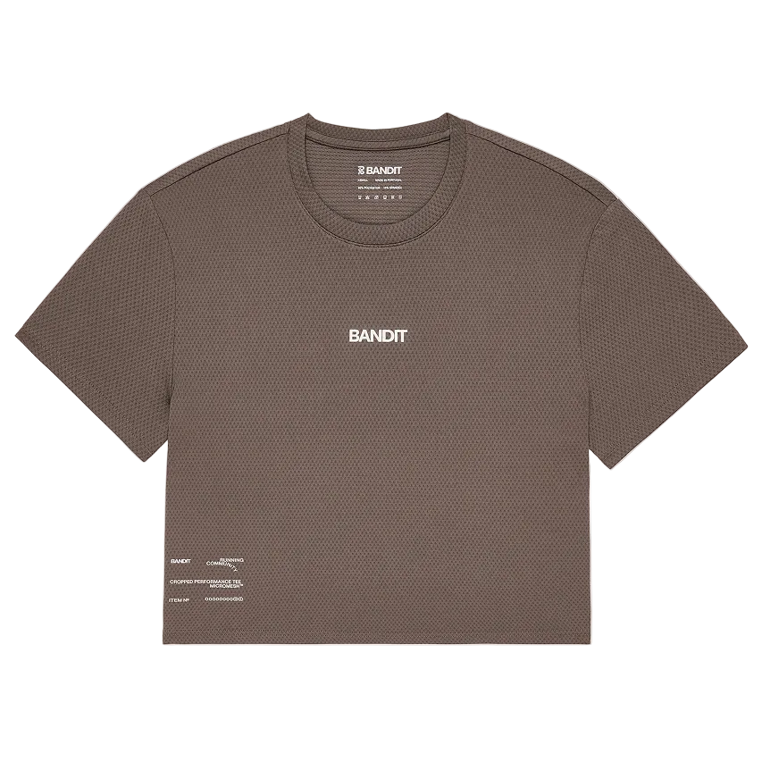 Bandit Women's Micromesh™ Cropped Run Tee - Cocoa