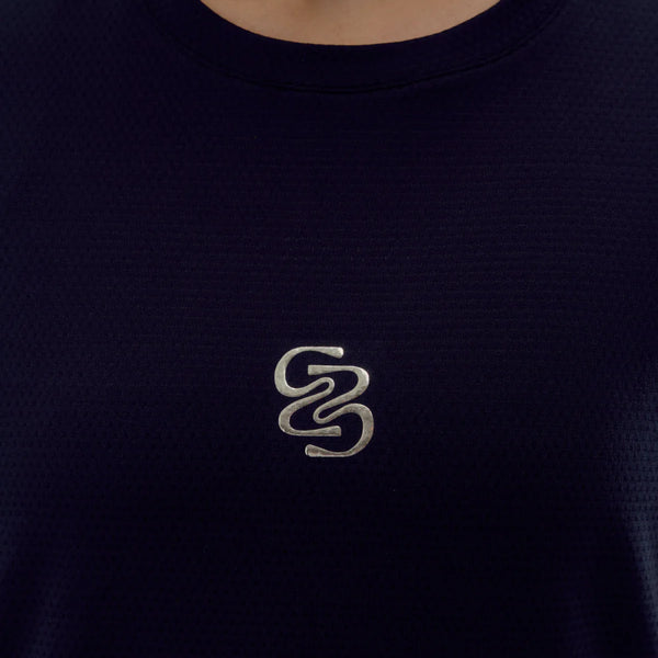 Bandit x Berlin Braves Unisex Cropped Micro Mesh Run Tee Black