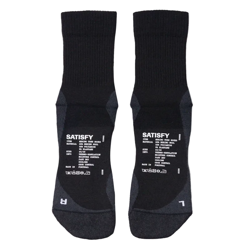 Satisfy Nylon Merino Socks Black